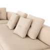 Greer Ivory Upholstered 3 Piece LAF Bumper Chaise Sectional