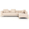 Greer Ivory 2 Piece RAF Bumper Chaise Sectional Sofa 123"