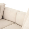 Greer Ivory 2 Piece LAF Rounded Chaise Sectional Sofa 138"