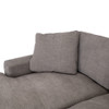 Plume Grey Upholstered Block Arm LAF Large Sectional Sofa 136"