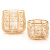 Aldo Woven Natural Rattan Basket (set Of 2)