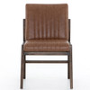 Alice Channel Tufted Chestnut Leather Dining Chair