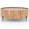 Lunas Natural Wood Drum Coffee Table 40",UWES-255