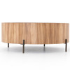 Lunas Natural Wood Drum Coffee Table 40",UWES-255 Lunas Natural Wood Drum Coffee Table 40",UWES-255