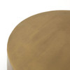 Cameron Brass Ombre Bunching Drum Coffee Table 25"