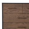 August Modern Black Oak 6 Drawers Tall Dresser