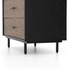 August Modern Black Oak 6 Drawers Tall Dresser