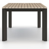 Kelso Brown Teak Wood Top Outdoor Dining Table 79"