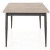 Wyton Grey Teak Wood Top Outdoor Dining Table 95"