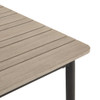 Wyton Grey Teak Wood Top Outdoor Dining Table 95"