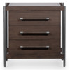 Jordan Mahogany & Iron 3 Drawers Nightstands