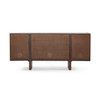 Goldie Toasted Wood Woven Cane 4 Door Sideboard 70"