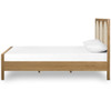 Allegra Woven Cane King Size Oak Wood Platform Bed