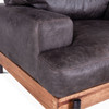Loft Retro Industrial Black Leather Club Chair 41"