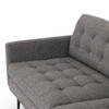 Lexi Modern Grey Tufted Sofa 89",CAPRI EBONY
