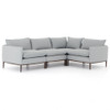 Donovan Modern Grey Upholstered Modular 4-Piece Sectional