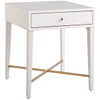 Love Joy Bliss 1 Drawer End Table, Alabaster