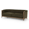 Ellsworth Sutton Olive Rolled Arm Sofa 90"