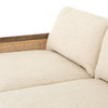 Zayne Taupe Fabric and Cane Sofa 90.5"