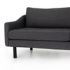 Henley Onyx  Gray Upholstered Modern Sofa 85"