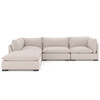Westwood 4 Piece Sectional W/ Ottoman-Bayside Pebble