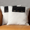 Boucle And Leather Pillow-Set Of 2-20"