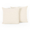 Boucle And Leather Pillow-Set Of 2-20"