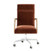 Bryson Burnt Auburn Velvet Office Desk Chair