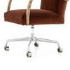 Bryson Burnt Auburn Velvet Office Desk Chair