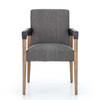 Reuben Durango Smoke Fabric Lamont Oak Wood Dining Chair