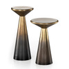 Cameron Ombre Antique Brass Accent Tables, Set Of 2