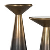 Cameron Ombre Antique Brass Accent Tables, Set Of 2