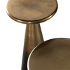 Cameron Ombre Antique Brass Accent Tables, Set Of 2