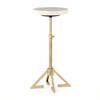 Alana Adjustable Antique Brass Accent Table