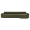 Fenton 2 Piece Montford Emerald Fabric Sectional Facing Chaise Sofa 136",RAF