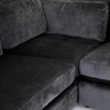 Bloor Contemporary Charcoal Worn Velvet 5 Piece Raf W/ Ottoman Sectional Sofas 131",ZFH-CKEN-D-003-S2