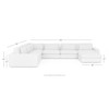 Westwood Modern Essence Natural 6-Piece U-Shape Modular Sectional With Ottoman 170" Westwood Modern Essence Natural 6-Piece U-Shape Modular Sectional With Ottoman 170"
