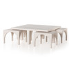 Amara Off White Oak Coffee Table With Nesting Arch
