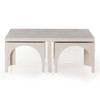 Amara Off White Oak Coffee Table With Nesting Arch