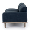 Clark Blue Fabric Modern Sofa With End Table
