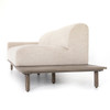 Clark Cream Fabric Modern Sofa With End Table