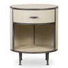 Shagreen Ivory Round Nightstand