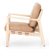 Silas Mid-Century Modern Sahara Tan Leather Arm Chair