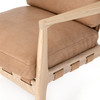 Silas Mid-Century Modern Sahara Tan Leather Arm Chair