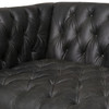 Williams Natural Washed Ebony Leather Sofa 90"