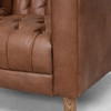 Williams Natural Washed Chocolate Leather Shelter Arm Chair