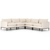 Donovan Modern Abode Ivory Upholstered Modular 5-Piece Sectional