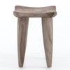 Zuri Weathered Grey Teak Outdoor Stool