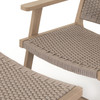 Delano Natural Teak Outdoor Rope Chair + Ottoman