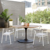 Chord White Aluminum Outdoor Dining Chair